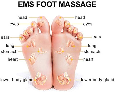 EMS Feet Massager Machine, Electric Foot Circulation Blood Booster, Foot Reflexology Massager for Feet and Legs, Foldable Foot Circulation Stimulator Massage Mat for Pain, 6 Modes 9 Intensities
