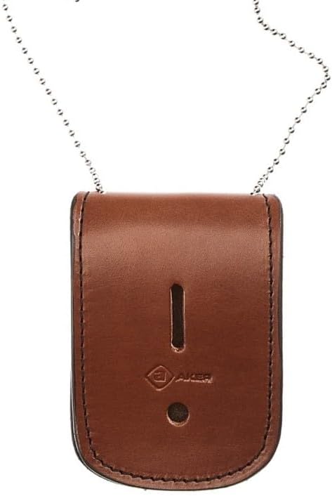 Aker Leather Aker - 597 Neck Badge And Id Holder - A597-TP (Brown)