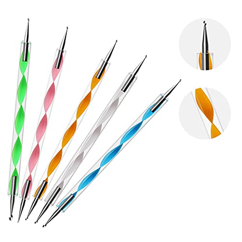 DROHOO Nail Art Tools Dekorationsset Pailletten Folienflocken mit Pinzette Farbstift Pinsel – Bild 7