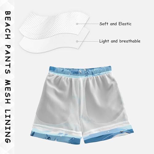 Boys Swim Trunks Cute Dolphins Marine Life Toddler Swim Shorts Little Boys Board Shorts4