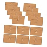 Hemobllo 20 piezas Sobres Kraft Vintage Bolsas Almacenaje Notas Oficina Compactos Portátiles
