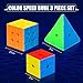 STEAM Life Speed Cube Set 3 Pack - Magic Cube Set with 3x3 & 2x2 Speed Cubes, Pyramid Cube - Smoothly Collection for Kids, Teens & Adults