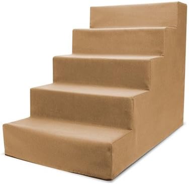 Homebase High Density Foam 5 Step Pet Stair, Camel Beige