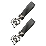 2 Set Di Portachiavi Con Motivo In Fibra Di Carbonio E L'Apertura E La Chiusura Sono Lisce E Non Si Attaccano. È Adatto Per Riporre Chiavi Di Auto E Casa.