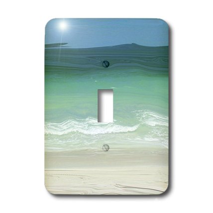 Interrupteur à bascule avec motif unique de plage peinte modèle 3drose - 3