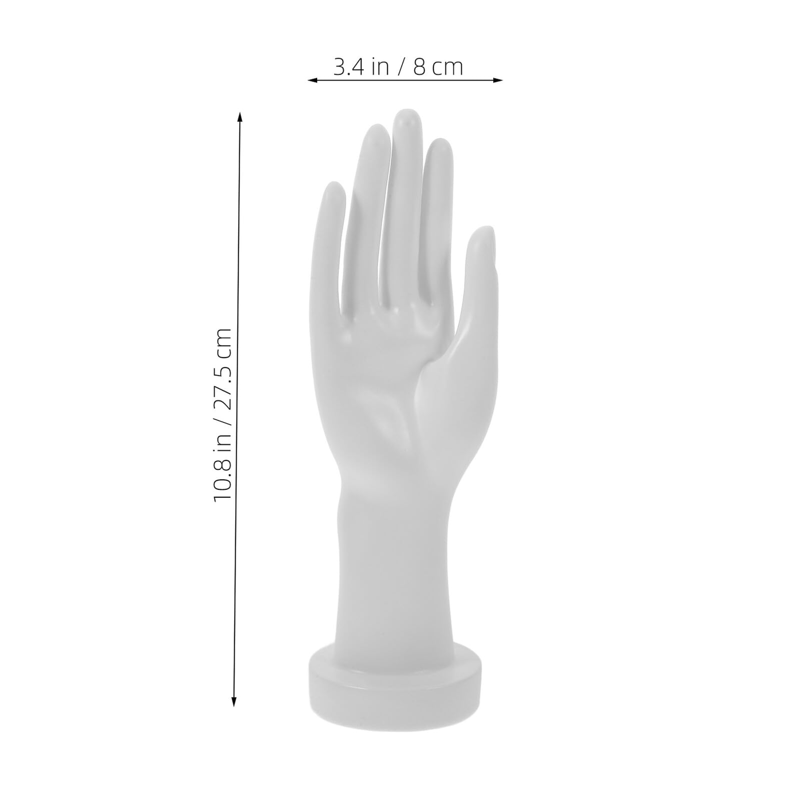 Handmodell für Schmuckpräsentation Realistische Mannequin-Hand Ring und Armbandhalter Deko-Hand mit Sockel für Heim und Geschäft Ausstellungsrequisit für Nagelarbeiten