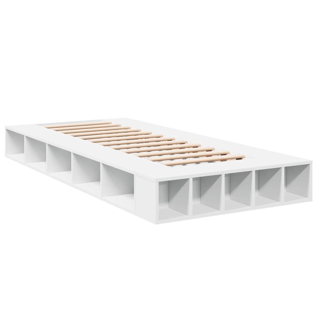 vidaXL Bed Frame without Mattress White 100x200 cm — image 1