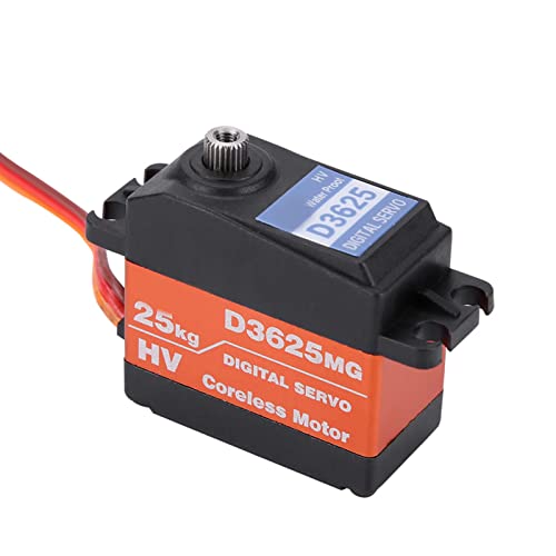 RiToEasysports Elevado a 180 ° Servo Digital Metal Metal Metal para un coche de carreras de camiones corto, Futaba JR Hitec compatible, ahorro de energía, hebilla de silicona, 2S 2S fuente de