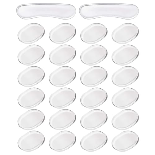 QIEIEI 26 Pcs Drum Dampeners Gel Pads Silicone Drum Silencers Dampening Gel Pads Soft Clear Oval and Long Drum Silencers Pads