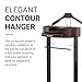 Proman Products - Crescent Moon Valet, Mens Valet Stand with Drawer, Top Tray, Contour Hanger, Trouser Bar, Belt Hooks & Shoe Rack, Accessory & Clothes Organizer (Mahogany)
