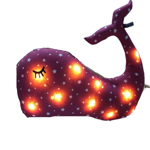 Veilleuse baleine étoilée avec projection lumineuse pour sommeil bébé