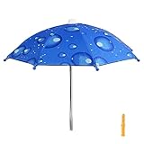 Aliyoham Squirrel Feeder Umbrella, Squirrel Picnic Table Umbrella for Outside, Replacement Mini Umbrella for Squirrel (Blue) Water Droplet