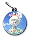 Golf zipper pull/ bag tags two 1.5 inch charms personalized with name and city/state