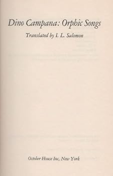 Hardcover Orphic Song [Multilingual] Book