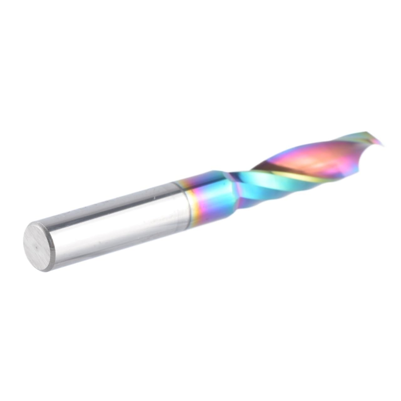 Frez trzpieniowy z węglika spiekanego CNC, pojedynczy flet, powłoka DLC, wolfram 3,175/4/5/6 mm, chwyt, aluminium, frez do grawerowania 3D, do drewna, tworzywa sztucznego (1F-D2.0-L08)