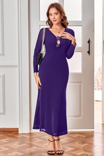 Newshows Women's Elegant Gowns Formal Long Vestidos Prom Dresses Sheer Mesh Wedding Guest for Cocktail Evening Dress2