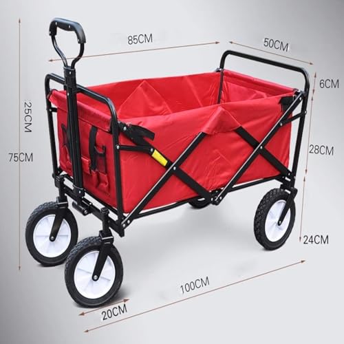 Carro plegable para compras al aire libre, carrito de camping, carro de empuje en tierra, carro de supermercado plegable, durable miniatura 4