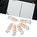 100Pcs Paper Clips Carrot Shaped Metal Bookmark Clips Marking Clips Paperclips Funny Bookmark Paper Clips Cute Fruit Carrot Cartoon Page Binder Clip for Document Files Letters