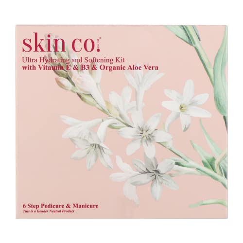 Skin Co Ultra Hydrating and softning Pedicure Manicure for women with vitamin E & b3, Aloe vera| Hand & Foot Home Care Spa Kit | All Skin Types, 50g+10ml