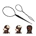Produktbild Hilai 2pcs Haar Tail Twister Inhaber Frisurenhilfe Band Schwarz Dutt Styler Haartwister Ponytail Maker Tool Topsy Tail Haar Dreher Styler Frisurenhilfe Hair Twister (Schwarz) 2 STÜCKE