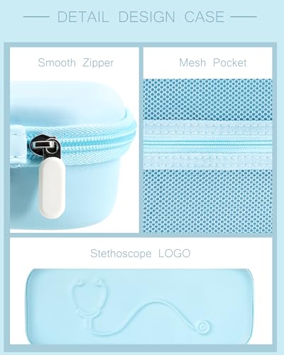 Image of Stethoscope Case for 3M Littmann Classic III & Lightweight II S.E, Blue