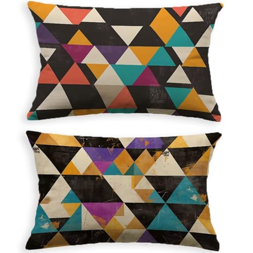 Housse de coussin velours 60x90cm chic géométrique lot de 2 collection 2026 - 3