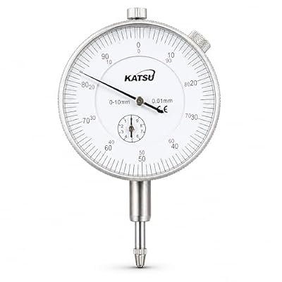 KATSU Dial Indicador de Prueba Calibre 0-10mm, Relojes Comparadores 0.01mm Precisión Métrica Travel Maquinista Indicador de Dial Medidor de Medición Herramienta de Instrumento de Alta Precisión | Ya disponible en tu tienda friki favorita! En mundofriki.es!