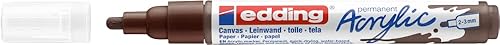 Miniatura 2 de edding 5100 marcador acrílico mediano - marrón - 1 marcador de pintura acrílica impermeable - punta redonda 0.079-0.118 in - bolígrafo de pintura