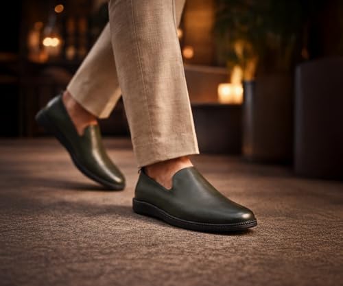 Image of Kraasa Men's Jutis Ethnic Casuals, Slip-on Closure, Stylish Loafers | Perfect for Formal Wear, Business and Parties