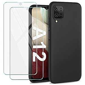SOGUDE Hülle für Samsung Galaxy A12 /M12 Hülle + 2 × Schutzfolie für Samsung Galaxy A12 /M12, Handyhülle Silikon Soft…