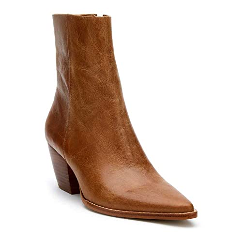 Image of Matisse Womens Caty Pointed Toe Casual Boots Ankle Mid Heel 2-3 inch - Beige