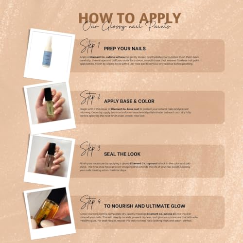 Image of Ellement Co Dull Gold Nail Paint for Women 10 ML | High Gloss Metallic Finish Nail Polish | Long Lasting, Quick Dry & Chip Resistant Formula | Smooth Application with Salon Like Shine | Vegan, Non-Toxic Nail Colour for Party, Wedding & Festive