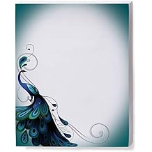 PaperDirect Magnificent Peacock Envision Invite Special Event Theme Paper Stationery, Border Paper, Letterhead 8.5 x 11, 100 sheets, Elegant Premium Writing Paper, Decorative Printer Paper