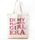 Zeghk Flower Girl Canvas Tote Bag
