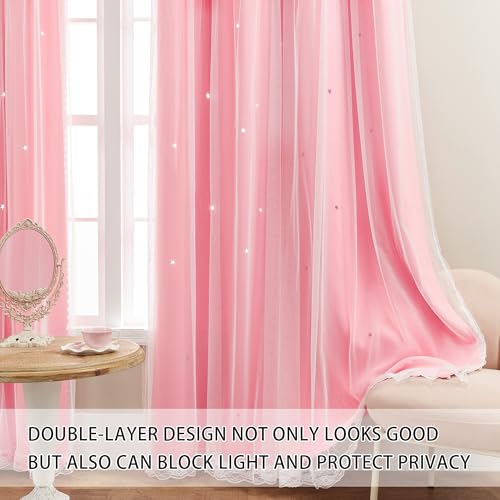 Image of XiDi Curtains for Bedroom Decor Pink34 /54 /1