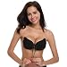 Mitaloo Soutien-gorge push-up adhésif invisible dos nu - Noir - B