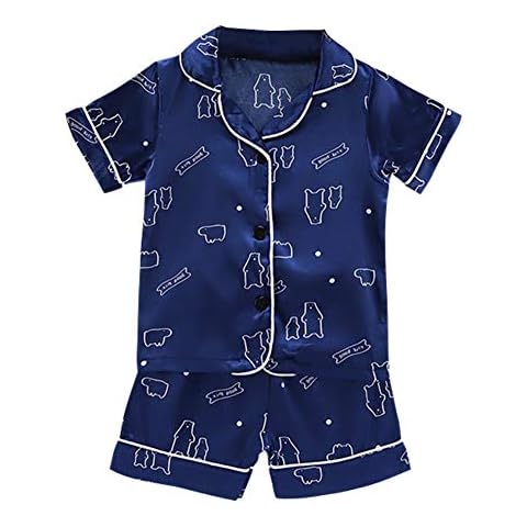 Conjunto de Pijama de Seda para Bebés Unisex Niñas Niños Cover