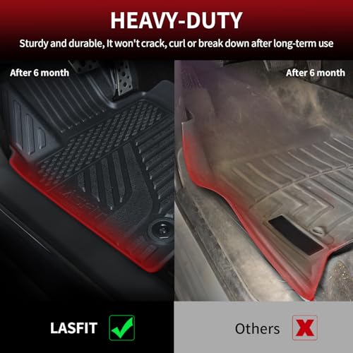 Image of LASFIT Floor Mats&Trunk Mat for Toyota Camry 2025-2026 Hybrid /LE /SE /XLE /XSE, All Weather Custom Fit TPE Floor Liners for Camry 2025 Front & Rear Full Set Car Mats, Black.