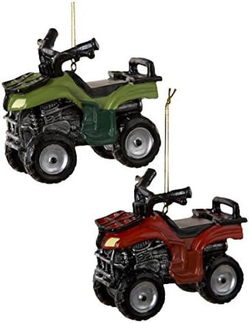 Juego de 2 adornos de resina para vehículos ATV de 3.5"