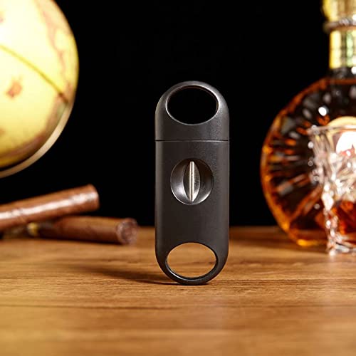Cigar Cutter Cigar Punch Guillotine Cigar Cutter & V-Cut Cigar Cutter 3 Pack Perfect Combo of Cigar Accessories for Men (3 Pack, Silver) - Thumbnail 3