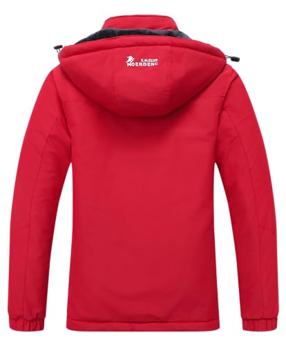 Image of MOERDENG Women's Waterproof Ski Jacket Warm Winter Snow Coat Mountain Windbreaker Hooded Raincoat Jacket