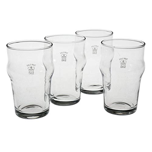 Set of 4 Nonic 1/2 Pint Glass - Government Stamped