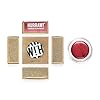 Hurraw! Aura Accent Balm, Crimson (sheer crimson red hue): Multi-use highlighter with shimmer. Natural cosmetic make-up. Clean beauty. Organic, Vegan and Cruelty-Free. Coconut-based. Made in USA