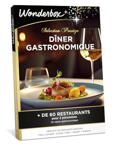 Wonderbox - Dîner Gastronomique - Coffret Cadeau - Idée Cadeau Gastronomie