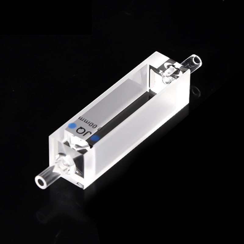 Cuvette à flux de quartz 3,5 ml avec tube en verre pour spectrophotomètre