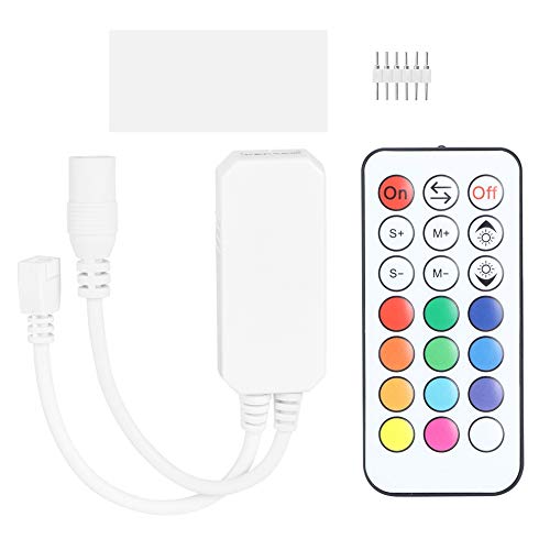 Preisvergleich Produktbild Cafopgrill WiFi Wireless LED Smart Controller RGBWW Intelligenter Mini-LED-Lichtstreifen-Controller Hochfrequenz-Lichtstreifen-Controller mit Fernbedienung 4 Musikmodi für den Heimgebrauch
