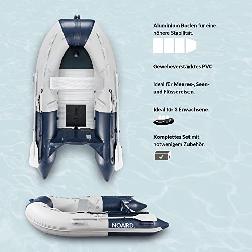 Schlauchboot Noard 230-470 cm mit Aluminiumboden in Blau/Grau