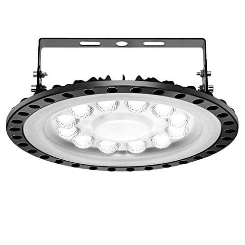 LED Werkstatt Deckenleuchte Werkstattleuchte | UFO Industrielampe, 50W Hallenleuchte Industrial Kronleuchter Hallenstrahler Hallenbeleuchtung Werkstattbeleuchtung Werkstattlampe, Kaltweiß 6000-6500K