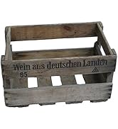 Kistenkolli Altes Land 4 Stück Schöne Originale Weinkisten mit Aufschrift 46cm x 30,5cm x 24cm Ap...