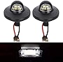 2 pcs LED License Plate Light Tag Lights Assembly Compatible with Ford F-150 F-250 F-350 F-450 F-550 Superduty Ranger Explorer Bronco Excursion Expedition Replace F1TZ-13550-A F37Z-13550-A F67Z13550AA